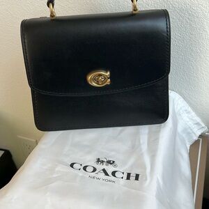 Coach black handbag, excellent condition with dust bag